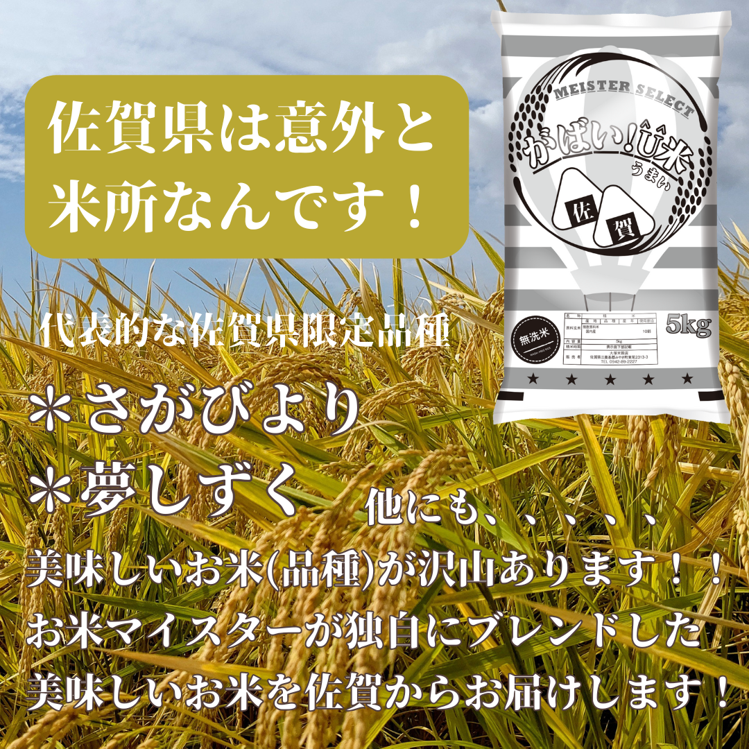 佐賀県みやき町のふるさと納税 CID13_【がばい！U米(うまい)】≪無洗米≫お徳用５ｋｇ！ （５ｋｇ×１袋）　家庭用　生活応援【訳あり】 おすすめ　人気ブランド　特A銘柄も含む　５ｋｇ以上