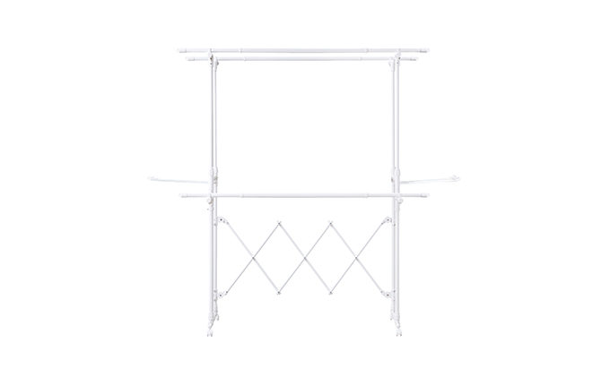 組み立て簡単たっぷりスタイル物干しKTM-2018STホワイト 室内 室内干し アイリスオーヤマ 