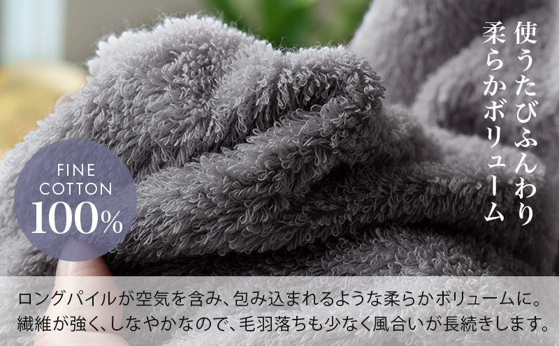 大阪府泉佐野市のふるさと納税 ヒオリエ 上質ホテルタオル バスタオル 2枚 チャコールグレー【タオル 泉州タオル 吸水 普段使い 無地 シンプル 日用品 ふわふわ ふかふか 家族 泉州タオル 一人暮らし】 099H1896