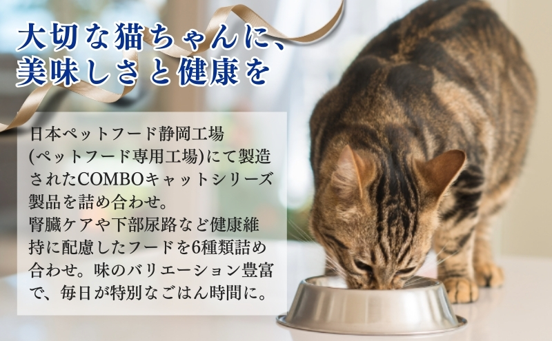 キャットフード コンボ 6種類 アソート セット 日本ペットフード ペットフード 猫 ネコ ねこ キャット ペット COMBO ピュア ペット用品 おやつ ドライ 健康 下部尿路 腎臓 まぐろ 鶏肉 静岡 