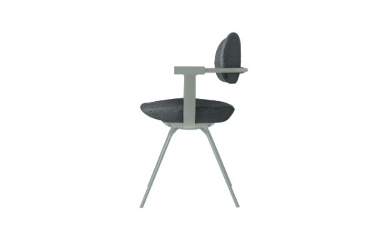 イトーキ バーテブラ03 （vertebra03）ワークチェア【 お客様組立品 ( かんたん組立 ) /   4本脚 回転 本体：L4/ペールオリーブ CD張地：W2/オフブラックW / 柴田文江氏デザイン / 日本製 】  オフィスチェア デスクチェア ダイニングチェア KG-855CD-L4W2CF (KG-855CD-L4W2C)【EI049W】