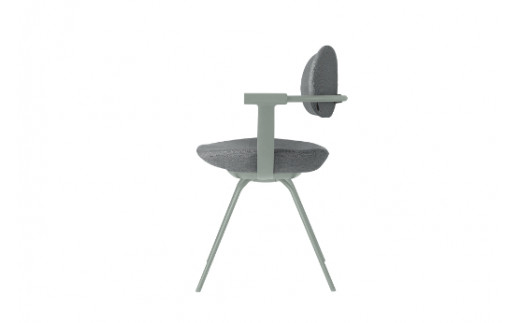 イトーキ バーテブラ03 （vertebra03）ワークチェア【 お客様組立品 ( かんたん組立 ) /   4本脚 回転 本体：L4/ペールオリーブ CD張地：C5/グレーC / 柴田文江氏デザイン / 日本製 】  オフィスチェア デスクチェア ダイニングチェア KG-855CD-L4C5CF (KG-855CD-L4C5C)【EI050W】