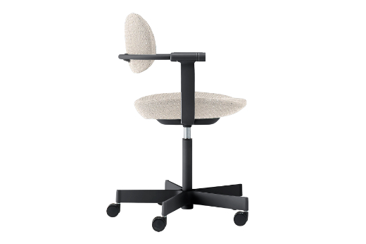 イトーキ バーテブラ03 （vertebra03）ワークチェア【 お客様組立品 ( かんたん組立 ) /   5本脚 本体：ブラック CD張地：エクリュベージュ 抵抗付ウレタン双輪キャスター / 柴田文江氏デザイン / 日本製 】  オフィスチェア デスクチェア ダイニングチェア KG825CDM1T1H9CF (KG825CDM1T1H9C)【EI056W】