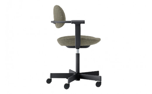 イトーキ バーテブラ03 （vertebra03）ワークチェア【 お客様組立品 ( かんたん組立 ) /   5本脚 本体：ブラック CD張地：ダークオリーブ 抵抗付ウレタン双輪キャスター / 柴田文江氏デザイン / 日本製 】  オフィスチェア デスクチェア ダイニングチェア KG825CDM1T1L2CF (KG825CDM1T1L2C)【EI058W】