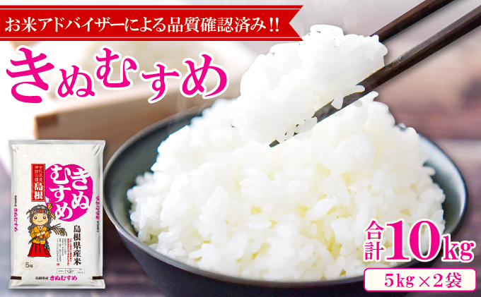 島根県美郷町のふるさと納税 令和7年産 美郷きぬむすめ 10kg（5kg×2袋）【米 お米 精米 白米 ブランド米 きぬむすめ 10kg 5kg×2袋 2025年産】