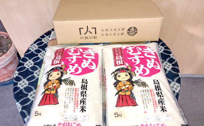 島根県美郷町のふるさと納税 令和7年産 美郷きぬむすめ 10kg（5kg×2袋）【米 お米 精米 白米 ブランド米 きぬむすめ 10kg 5kg×2袋 2025年産】