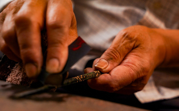 津軽塗　夫婦箸セット・唐塗 黒口呂上・赤上 工芸品 お箸 伝統技術 