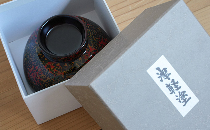 津軽塗　汁椀1客・唐塗 黒口呂上 食器 工芸品 伝統技術 手作り 