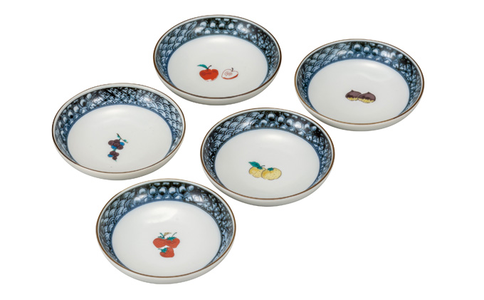 九谷焼　皿 九谷焼 3.2号皿揃 時代絵 （5枚セット）a01 工芸品 ｜能美市