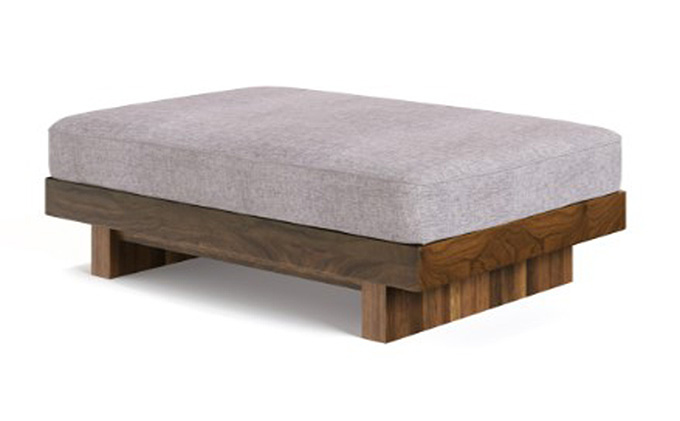 デニッシュ オットマン 9060 H340 WN FLORUS シルバー 家具 インテリア ウォールナット 送料無料 