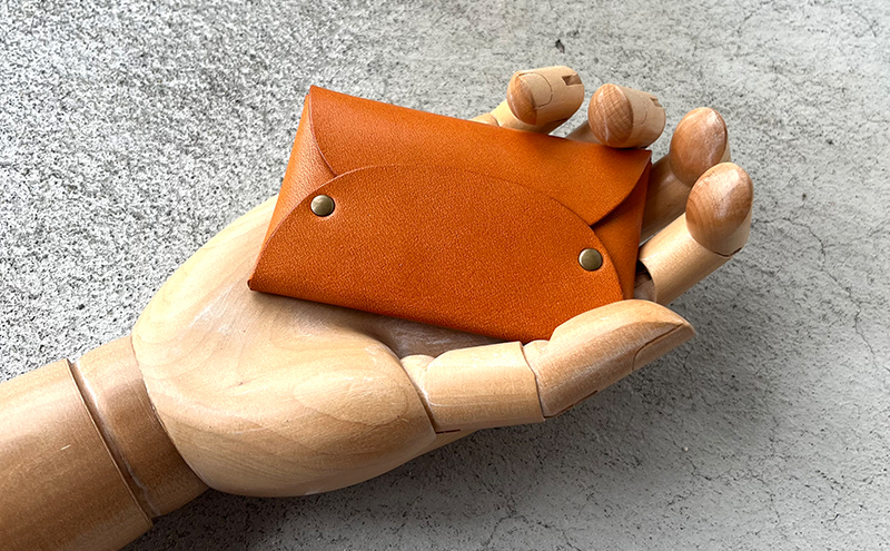 本革 差し込みフラップ名刺入れ・カードケース 栃木レザー ファッション小物 革小物 シンプル スリム設計 