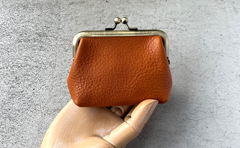 本革 がま口小物入れ 栃木レザー ファッション小物 革小物