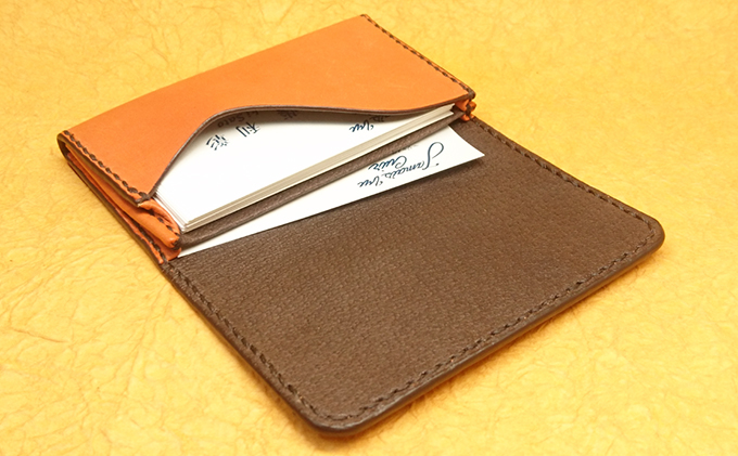 Vague　名刺入れ　(ソレイユオレンジ)