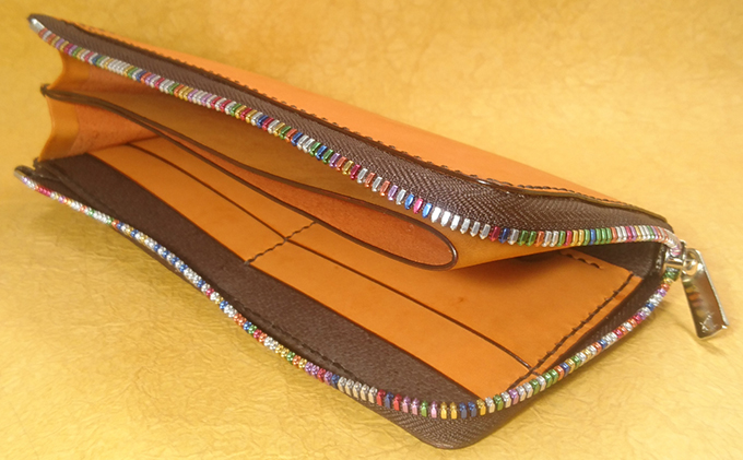 Vague　L字タイプ長財布　(ソレイユオレンジ)