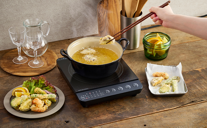 IHクッキングヒーター IHK-T392-B ブラック 卓上 コンロ IHコンロ ih 卓上コンロ 1000W コンパクト 小型 火力 鍋 加熱 揚げ物 アイリスオーヤマ 調理家電 キッチン家電 