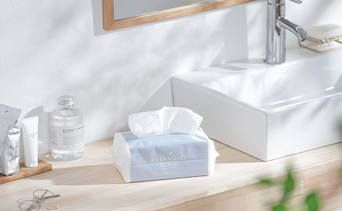 【70枚入り×7個セット】クレンジングタオル ボックスタイプ TSC-70B 使い捨て 顔 手 拭き取り 厚手 タオル フェイスタオル 洗顔 猫 アイリスオーヤマ 高吸水力 