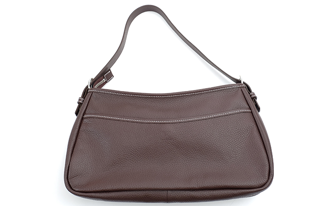 Wポケットハンドバック(ブラウン)