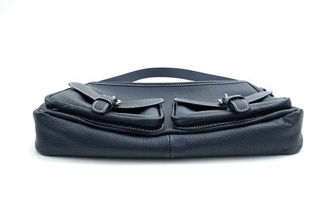 Wポケットハンドバック(紺)