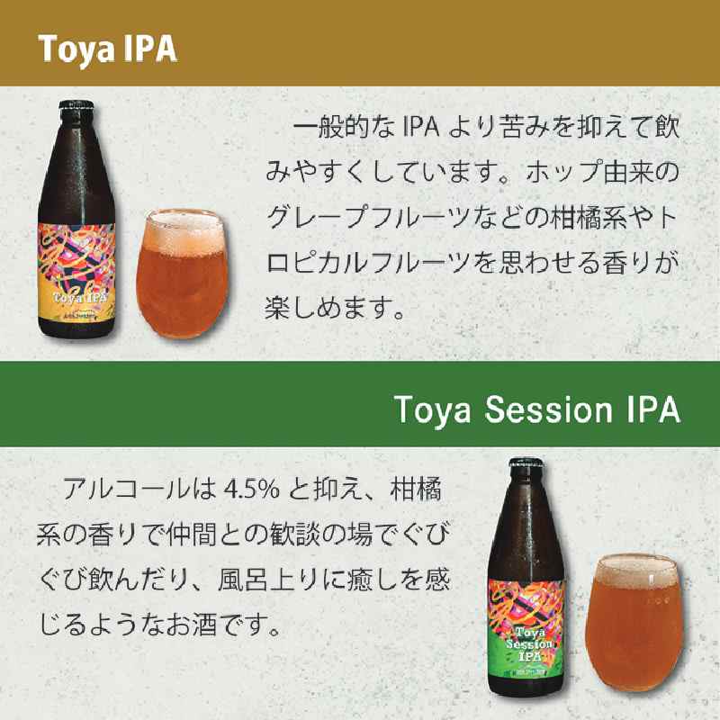 Lake Toya Beer クラフトビール 定番4種4本セット(紙コースター2枚付) 3カ月連続お届け お酒 瓶ビール アルコール 晩酌 バーベキュー BBQ 家飲み 宅飲み 飲み比べ 