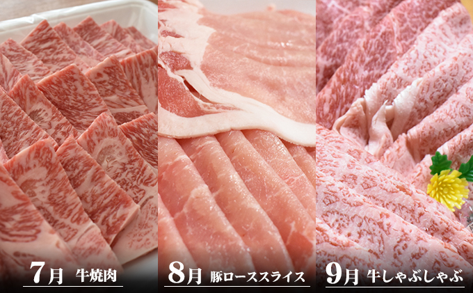 香川県産　オリーブ牛、豚　1kg　定期便（7月～12月） お肉 焼肉用 スライス用 しゃぶしゃぶ用 切り落とし すき焼き用 