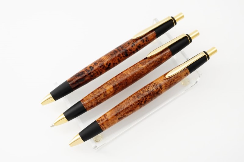 屋久杉泡杢ボールペン ゴールド 天然屋久杉【極上泡瘤】ボールペン(0.7mm)1本〈 ペン 文具 工芸