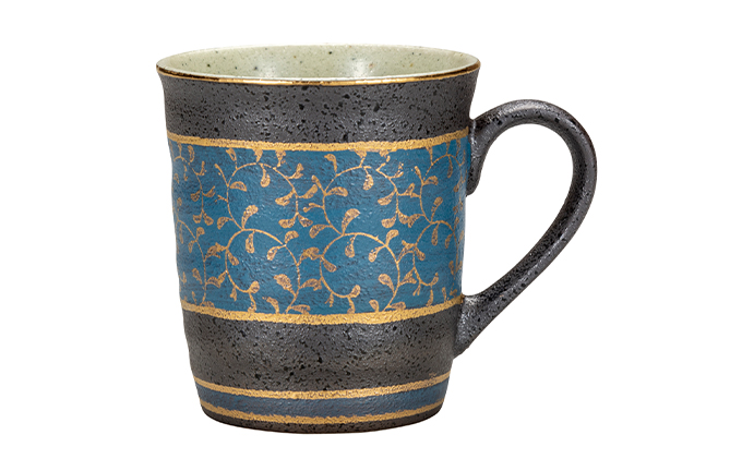 九谷焼　 マグカップ　金唐草　a04 