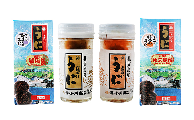 一夜漬けうに 食べくらべ２個セット【瓶詰】 魚貝類 旬のうに ご飯のおとも おにぎりの具 パスタ おかず 海の幸 海鮮 