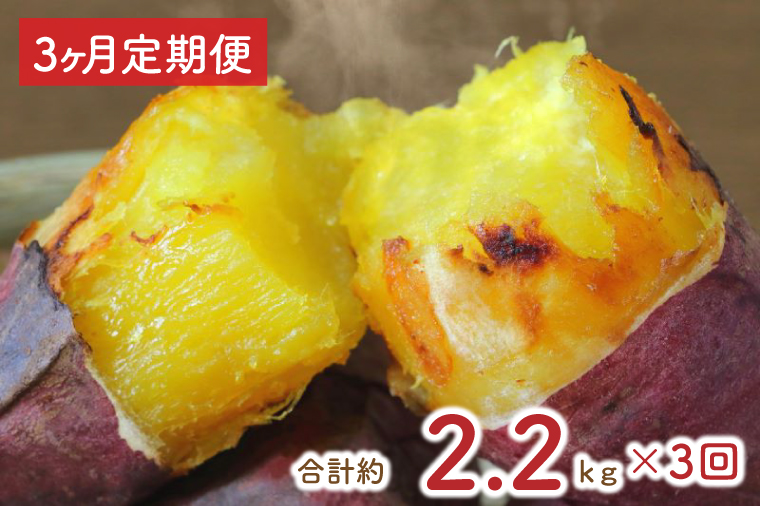 茨城県行方市のふるさと納税 【3ヶ月定期便】熟成紅はるかの冷凍焼き芋約2kg＋おまかせ品種さつまいも　合計約2.2kg｜さつまいも サツマイモ さつま芋 焼き芋 やきいも 冷凍 冷凍焼き芋 紅はるか 定期便 茨城県 行方市(EY-8)