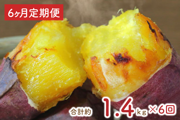 茨城県行方市のふるさと納税 【6ヶ月定期便】★少し大きめサイズ★熟成紅はるか冷凍焼き芋約1.2kg＋おまかせ品種さつまいも 合計約1.4kg!（EY-16）