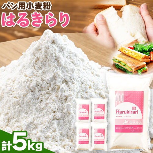北海道十勝 前田農産パン用小麦粉「はるきらり」5kg(1kg×5袋) 有限会社 十勝太陽ファーム 送料無料 北海道 本別町[60日以内に順次出荷(土日祝除く)]