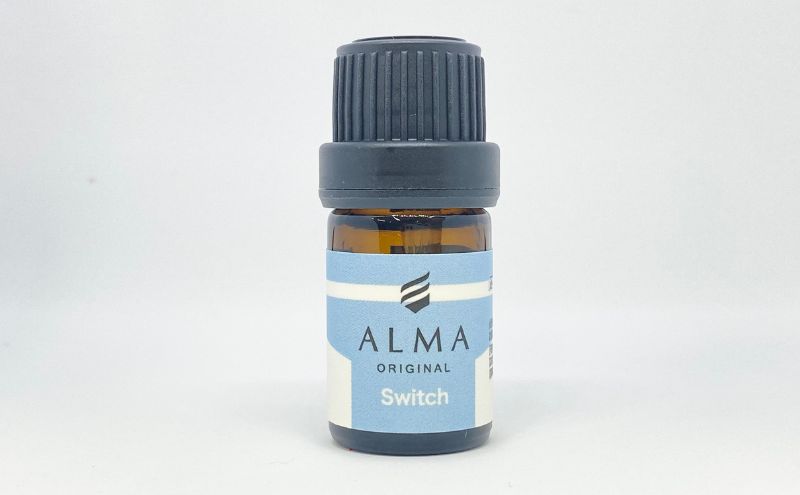 ALMA オリジナルセット【ピンズ1ヶ・カプセル(leaf)・switch】 アクセサリー 香り アロマオイル コットン ジャケット マフラー 飾り 持ち運ぶ 天然成分 ジューシー 柑橘系 
