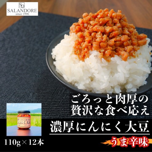 濃厚にんにく大豆 うま辛味 110g×12本 セット 