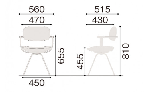 イトーキ バーテブラ03 （vertebra03）ワークチェア【 お客様組立品 ( かんたん組立 ) /   4本脚 回転 本体：F2/チェスナットブラウン CD張地：W2/オフブラックW / 柴田文江氏デザイン / 日本製 】  オフィスチェア デスクチェア ダイニングチェア KG-855CD-F2W2CF (KG-855CD-F2W2C)【EI083W】