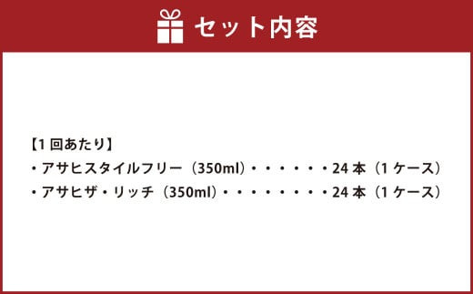 スタイルフリー(糖質0) 350ml缶 24本入＋ザ・リッチ 350ml缶 24本入 3ヶ月に1回×4回便（定期便） 発泡酒 新ジャンル 第3のビール