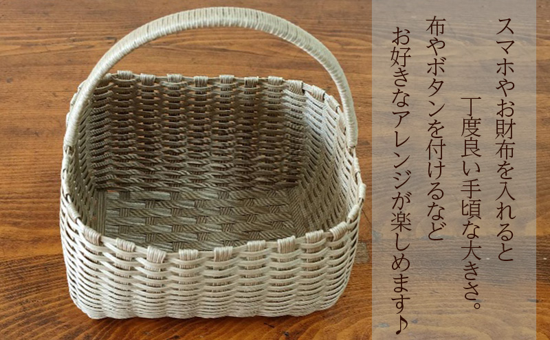 クラフトテープのかご編みバッグ 雑貨 ファッション ファッション小物 小物 ナチュラル シンプル お出かけ 普段使い 