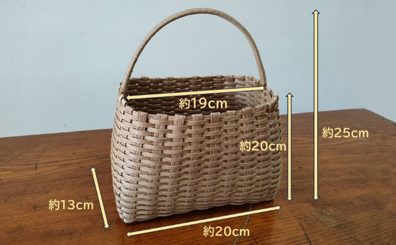 クラフトテープのかご編みバッグ 雑貨 ファッション ファッション小物 小物 ナチュラル シンプル お出かけ 普段使い 