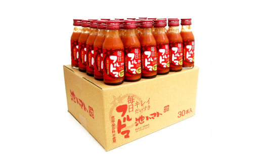 定期便3ヶ月 毎日フルトマ レッド 100ml 30本箱入 池トマト 