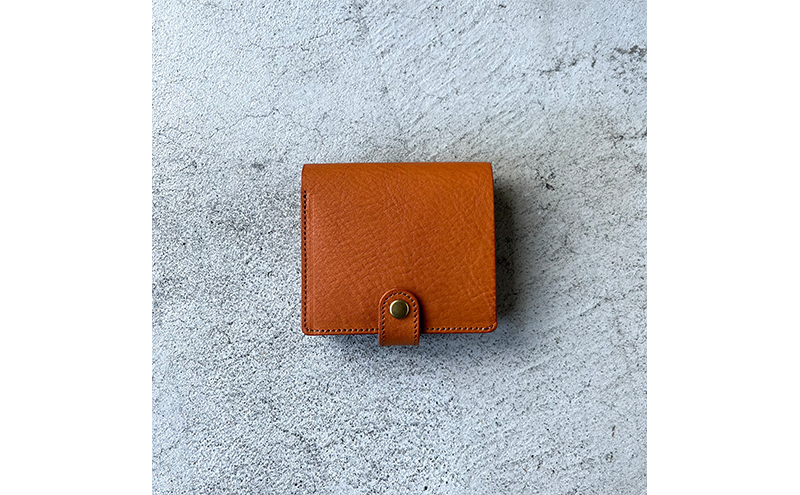 本革 スクエア二つ折り財布 シボ入り栃木レザー ファッション小物 革小物 レザー小物 ウォレット シンプル コンパクト お札入れ 小銭入れ カード入れ オープンポケット 