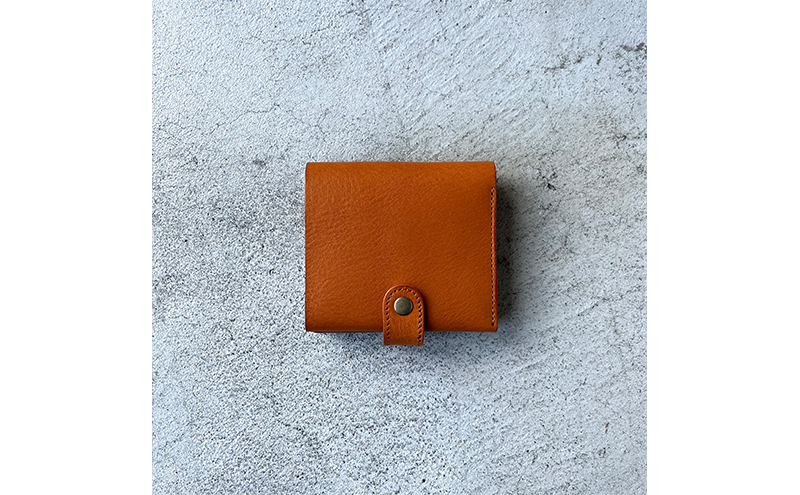 本革 スクエア二つ折り財布 シボ入り栃木レザー ファッション小物 革小物 レザー小物 ウォレット シンプル コンパクト お札入れ 小銭入れ カード入れ オープンポケット 