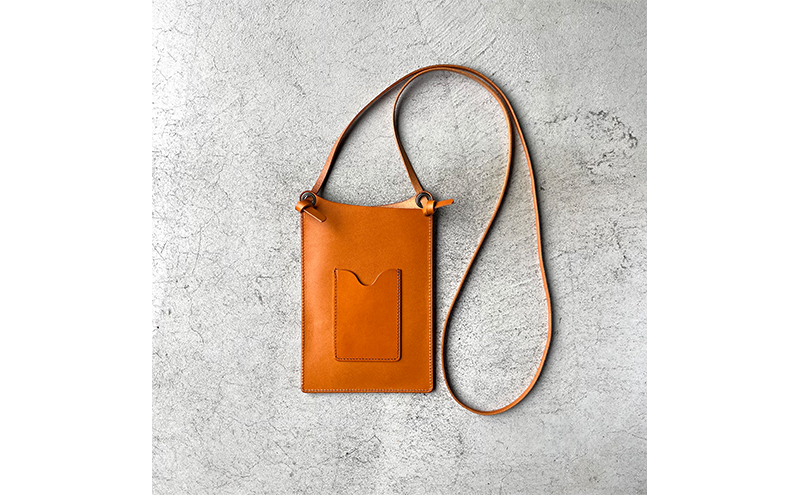 本革 スマホショルダー 栃木レザー ファッション小物 革小物 レザー小物 ショルダーバッグ シンプル ショルダーポーチ 牛革 カードポケット付き 