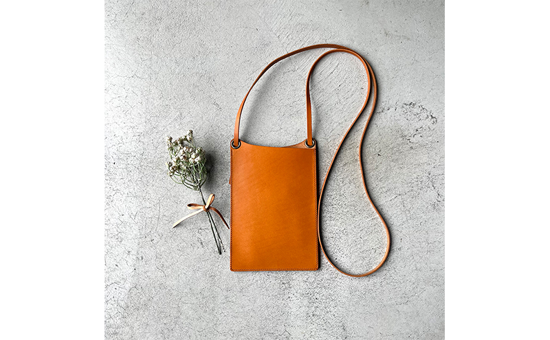 本革 スマホショルダー 栃木レザー ファッション小物 革小物 レザー小物 ショルダーバッグ シンプル ショルダーポーチ 牛革 カードポケット付き 