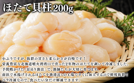 北海道産 鹿部漁港セット700g ほたて貝柱200g たこうどん200g ボイルつぶ300g