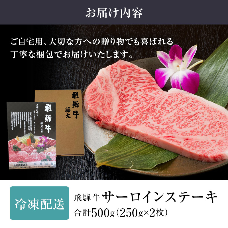 岐阜県海津市産 飛騨牛サーロインステーキ(250g×2枚) 牛肉 500g 