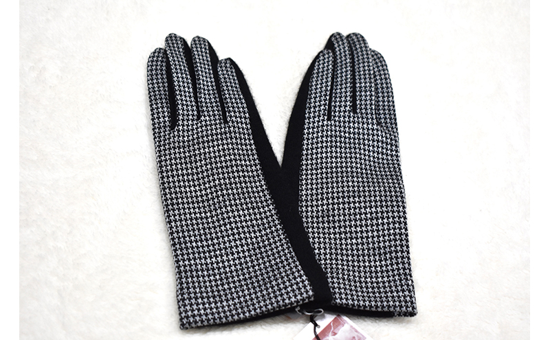 NEWレディース手袋　千鳥柄（指で～る） ファッション 小物 冬 通勤 通学 お出かけ あったか手袋 あったかグッズ 女性用 女性用手袋 
