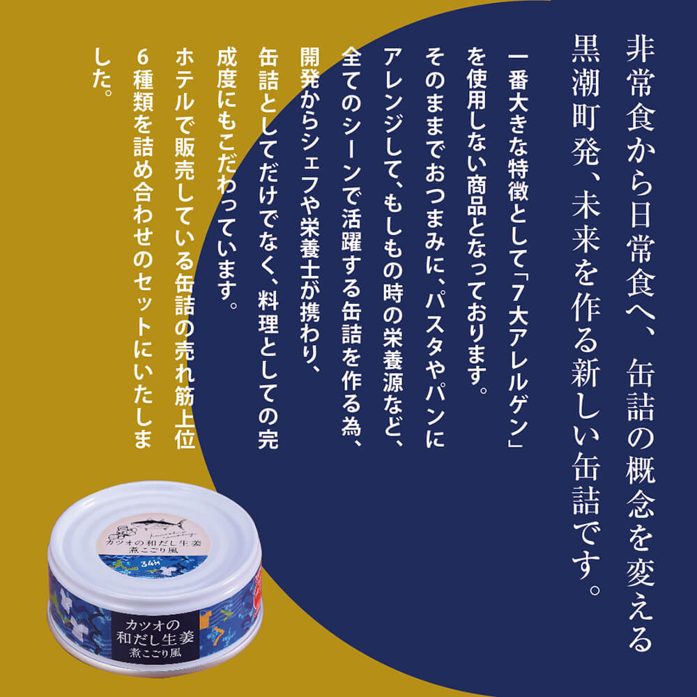 RHT021　【CF-R5cbs】 グルメ缶詰6缶セット〈黒潮町共通返礼品〉防災 故郷納税 缶詰 食べくらべ 詰め合わせ 魚 国産