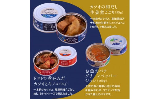 RHT021　【CF-R5cbs】 グルメ缶詰6缶セット〈黒潮町共通返礼品〉防災 故郷納税 缶詰 食べくらべ 詰め合わせ 魚 国産