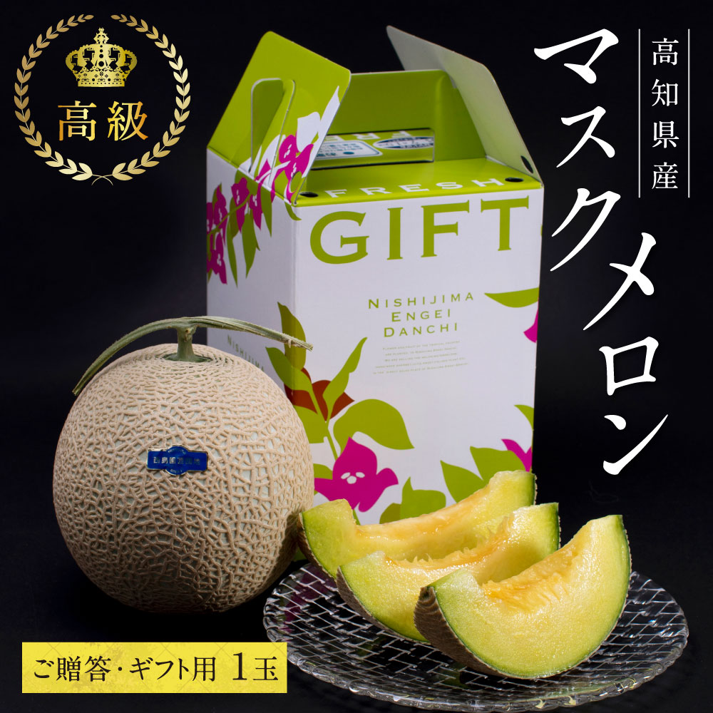 [CF-R5cbs] “高知県産"高級マスクメロン(ご贈答・ギフト用)1玉入[南国市共通返礼品][発送期間:4月〜12月(9カ月)][1月〜3月は気候温度不安定の為出荷不可となります。]