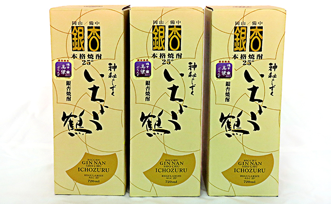 銀杏焼酎（720ml×3本） お酒 酒 