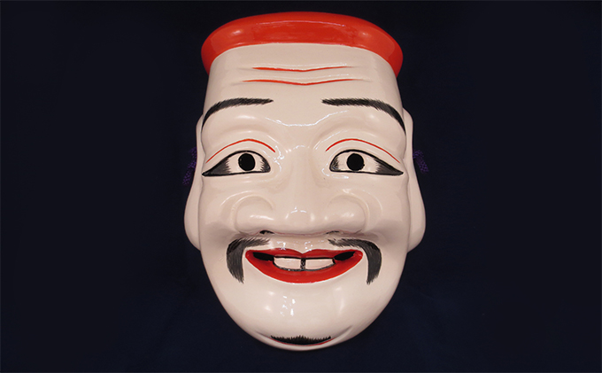 備中神楽面桐一刀彫 大国主の命 伯泉作 民芸品 工芸品 | 【公式