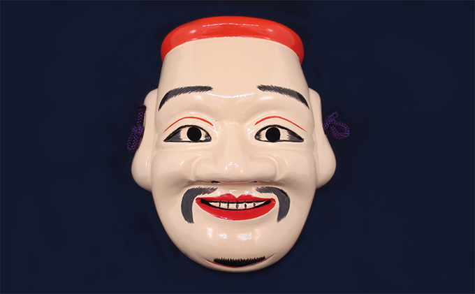 備中神楽面桐一刀彫 猿田彦の命 伯泉作 民芸品 工芸品 | 【公式